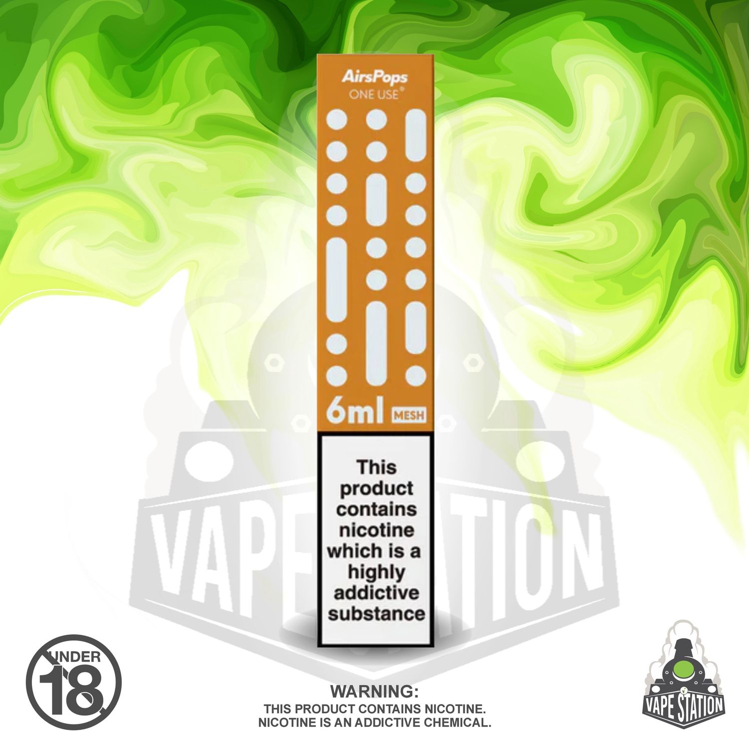 Airscream - AirsPops One Use 6ml - Ice Lemon Tea - 50mg (Large)
