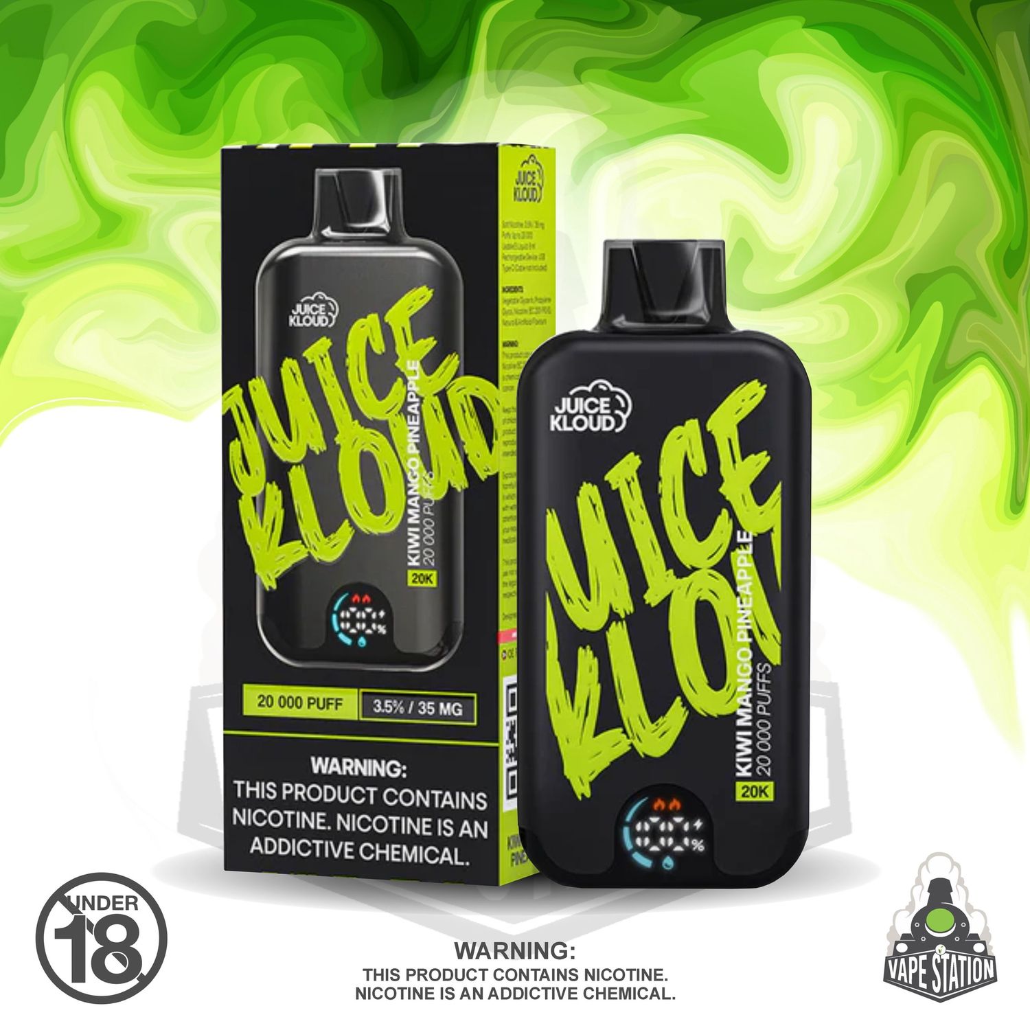 Juice Kloud - 20 000 Puff - Kiwi Mango Pineapple - 35mg