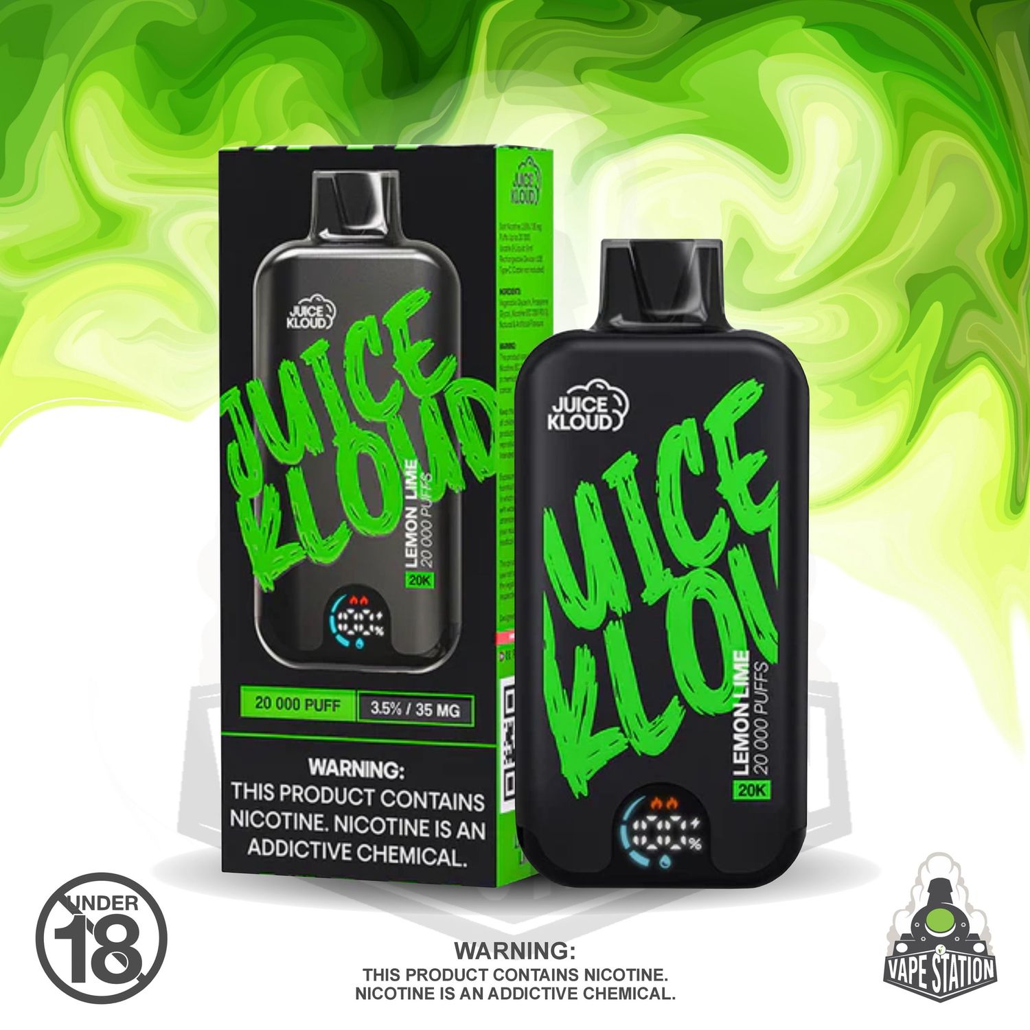 Juice Kloud - 20 000 Puff - Lemon Lime -  35mg