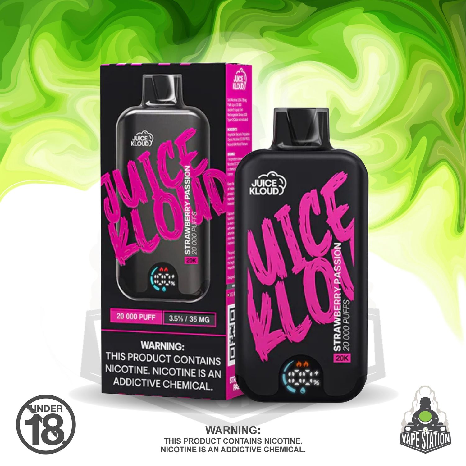 Juice Kloud - 20 000 Puff - Strawberry Passion - 35mg