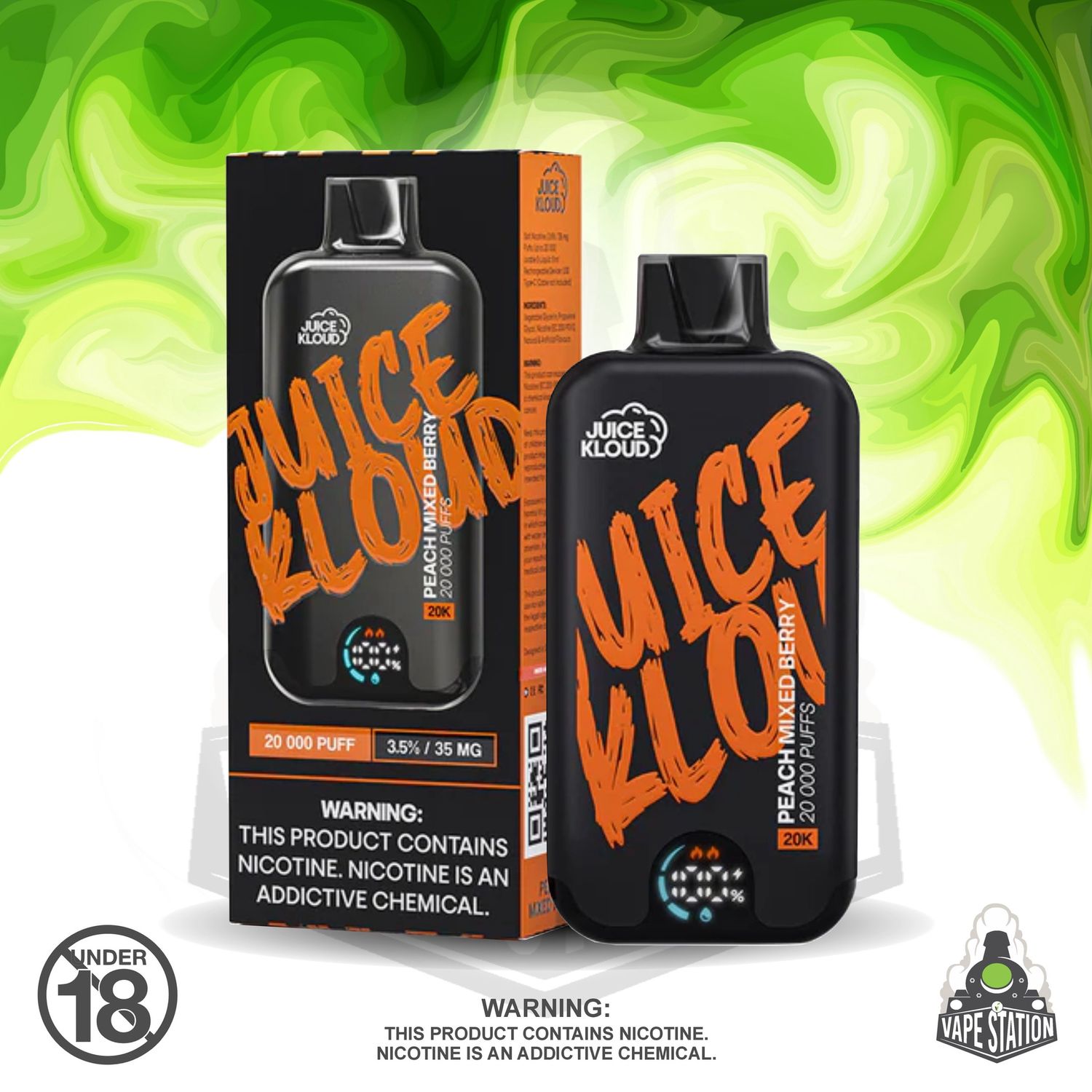 Juice Kloud - 20 000 Puff - Peach Mixed Berry - 35mg