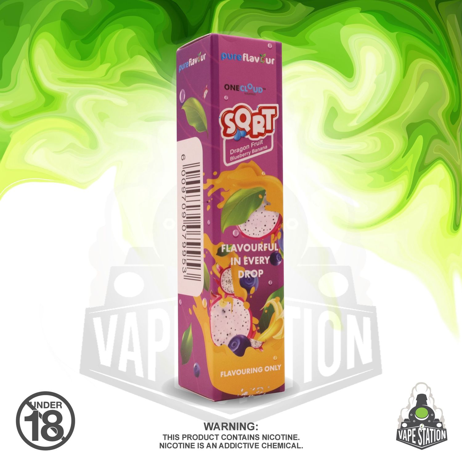 SQRT - Dragonfruit Blueberry Banana - 60ml Longfill - 25mg (Flavour Only)