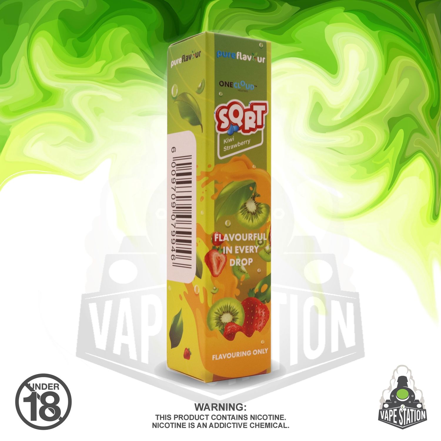 SQRT - Kiwi Strawberry  - 60ml Longfill - 25mg (Flavour Only)