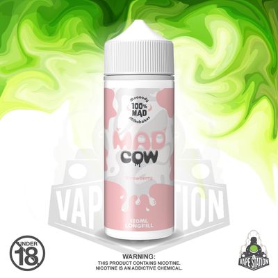 GBOM - Mad Cow - Strawberry Milkshake - 120ml LONGFILL (Flavour Only)