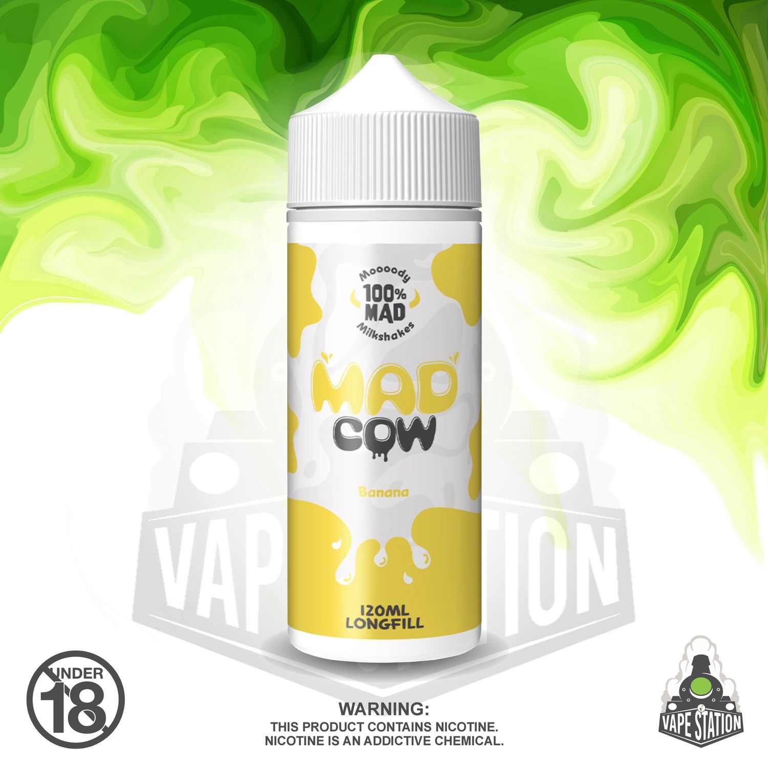 GBOM - Mad Cow - Banana Milkshake - 120ml - LONGFILL (Flavour Only)