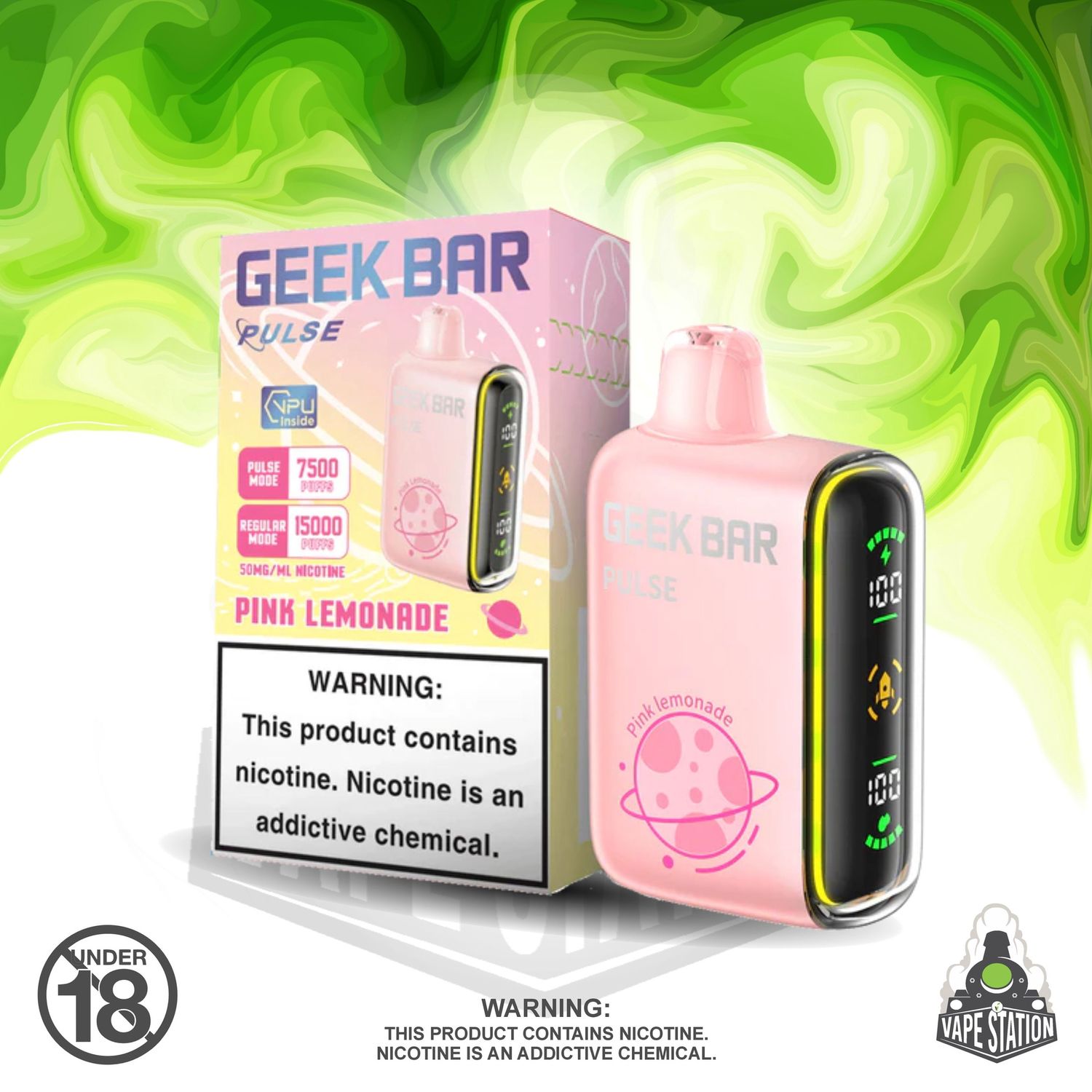 GeekBar Pulse - 15 000 Puff - Pink Lemonade  - 50mg