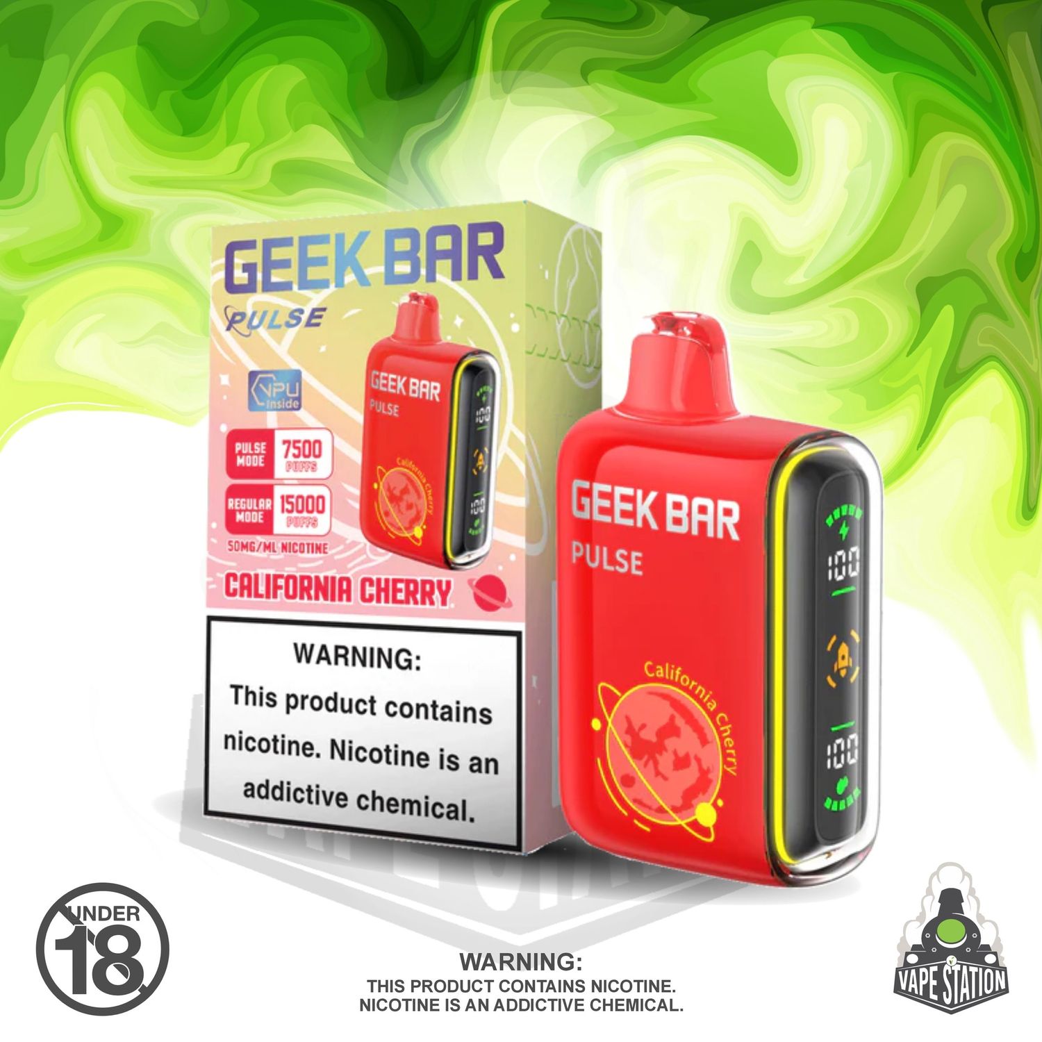 GeekBar Pulse - 15 000 Puff - California Cherry  - 50mg