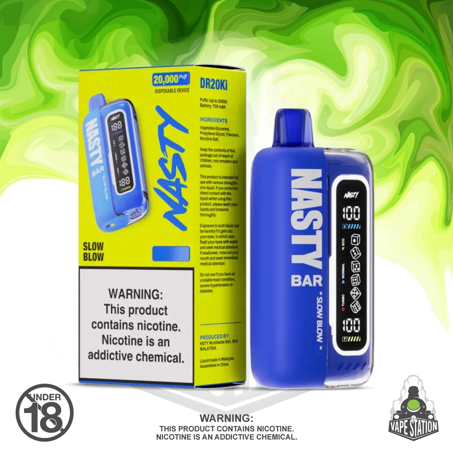 Nasty Bar XL - 20 000 Puff - Slowblow - 50mg