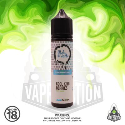 Pods &#39;n Salts - Cool Kiwi Berries - 60ml LONGFILL - Salt 25mg (Flavour Only)