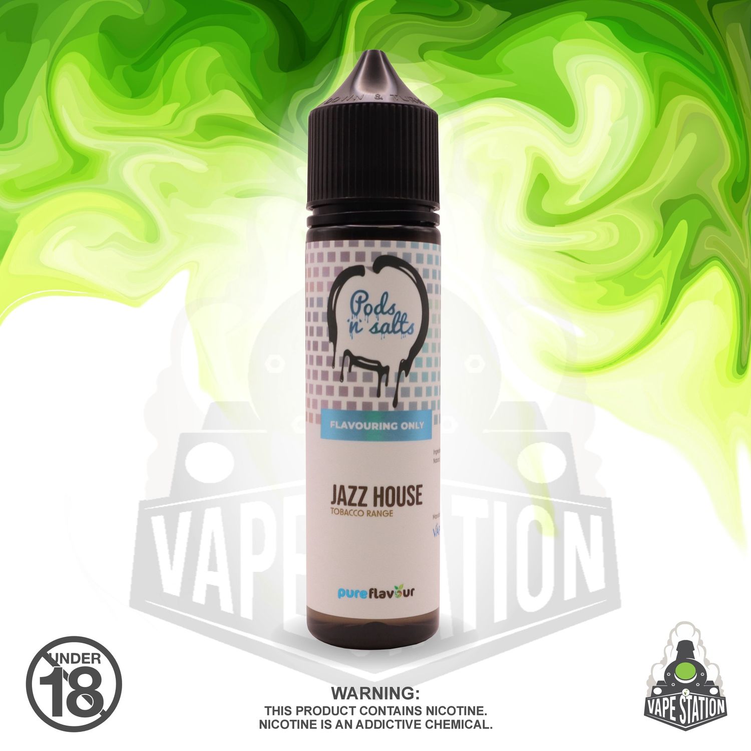 Pods &#39;n Salts - Jazz House - 60ml LONGFILL Salts 25mg (Flavour Only)
