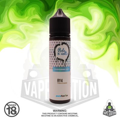 Pods &#39;n Salts - RY4 - 60ml LONGFILL - Salts 25mg (Flavour Only)
