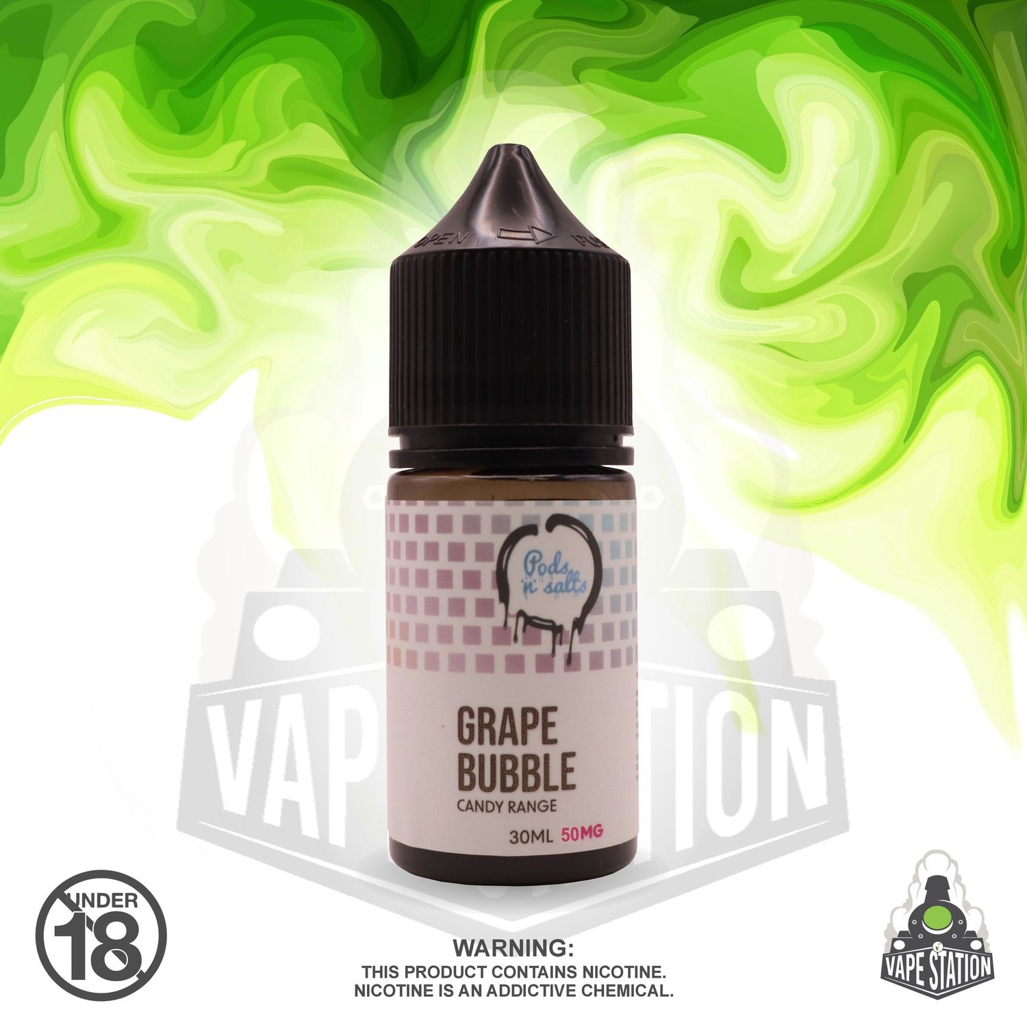 Pods &#39;n Salts - Grape Bubble - 30ml - 50mg