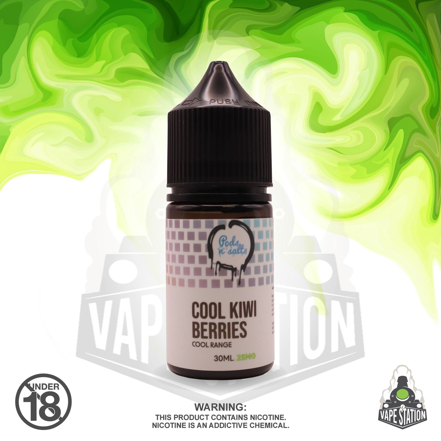 Pods &#39;n Salts - Cool Kiwi Berries - 30ml - 25mg