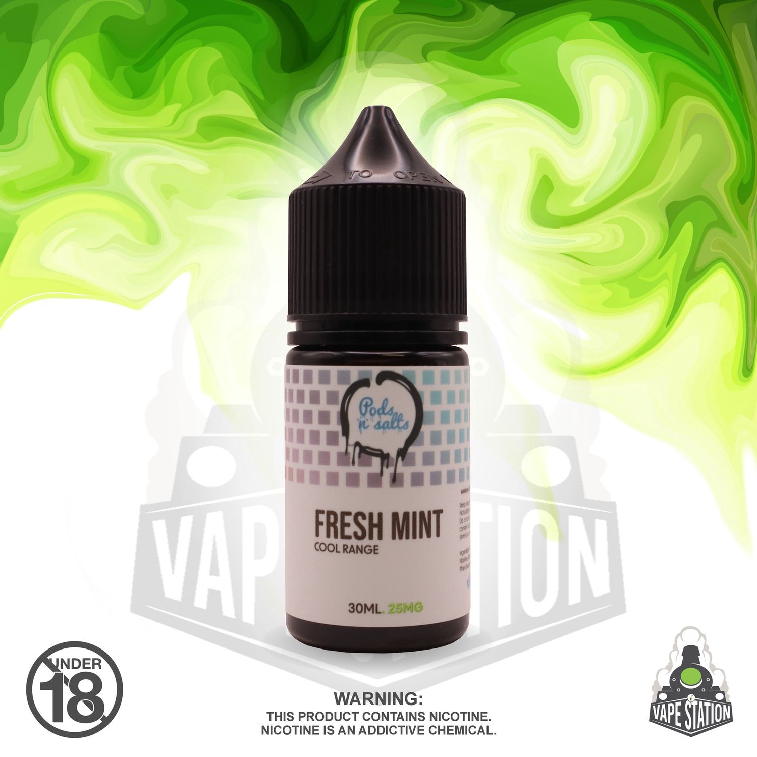Pods &#39;n Salts - Fresh Mint - 30ml - 25mg