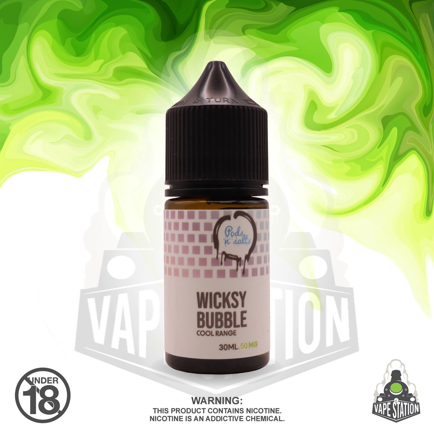 Pods &#39;n Salts - Wicksy Bubble - 30ml - 50mg