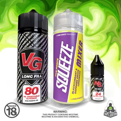 Squeeze - Blue Razz  - 120ml KIT - Longfill KIT - 2mg
