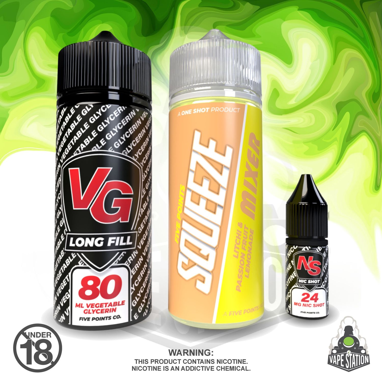 Squeeze - Litchi &amp; Passionfruit  - 120ml LONGFILL KIT - 2mg