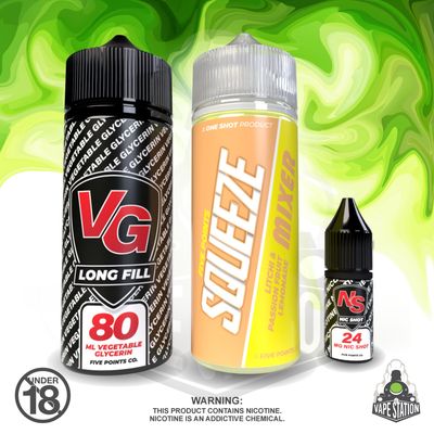 Squeeze - Litchi &amp; Passionfruit  - 120ml KIT- Longfill KIT - 2mg
