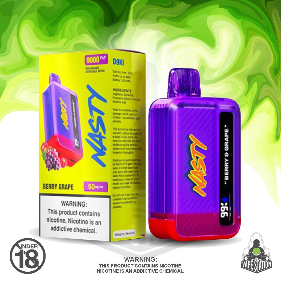 Nasty Bar - 9000 Puff - Berry &amp; Grape - 50mg