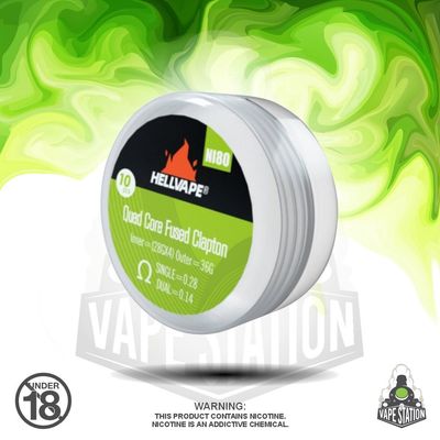NI80 Quad Core Fused Clapton Pre-Built coil - 0.28ohm single coil | 0.14ohm dual coil (pack of 2)