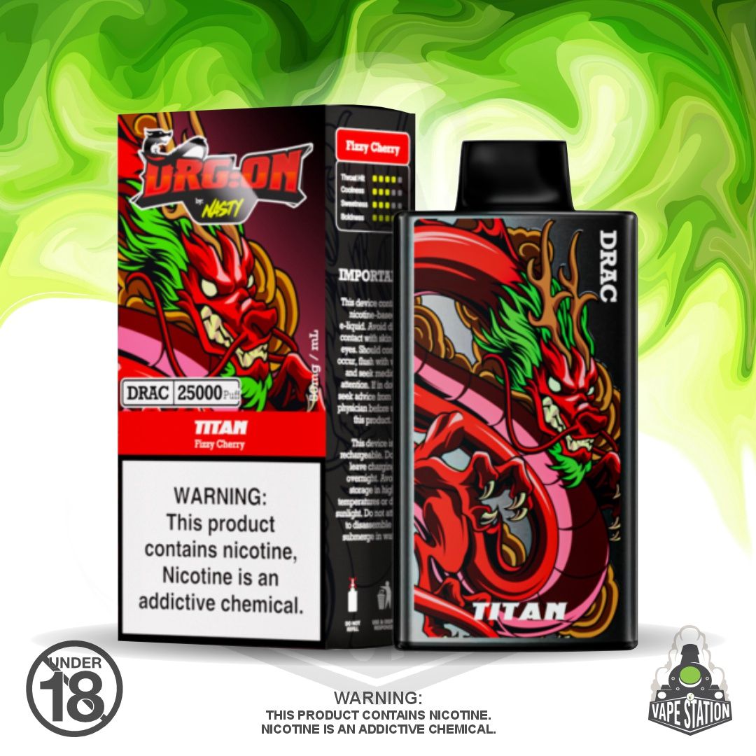 Nasty DragOn - 25 000 Puff - Fizzy Cherry - 50mg