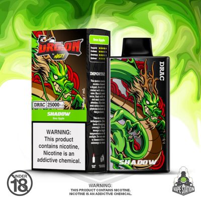 Nasty DragOn - 25 000 Puff - Sour Apple Ice - 50mg