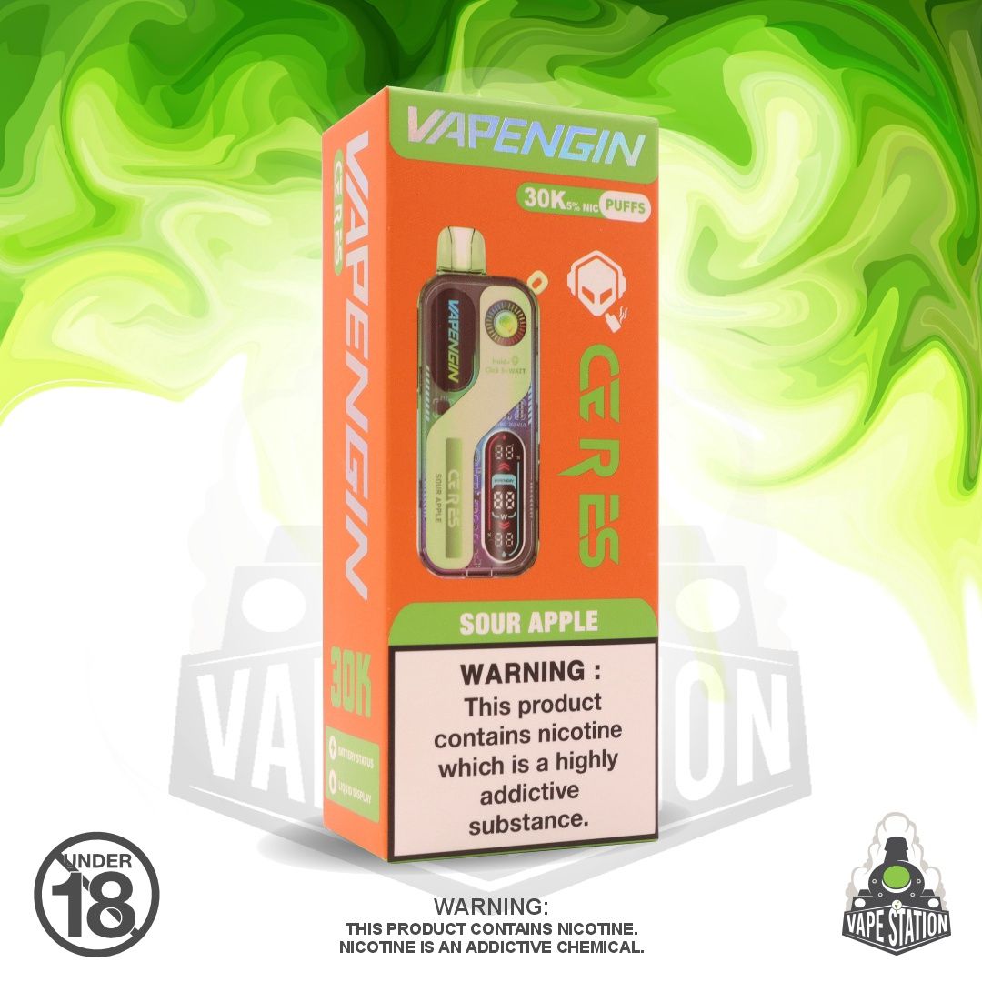 Vapengin Ceres - 30 000 Puff - Sour Apple - 50mg