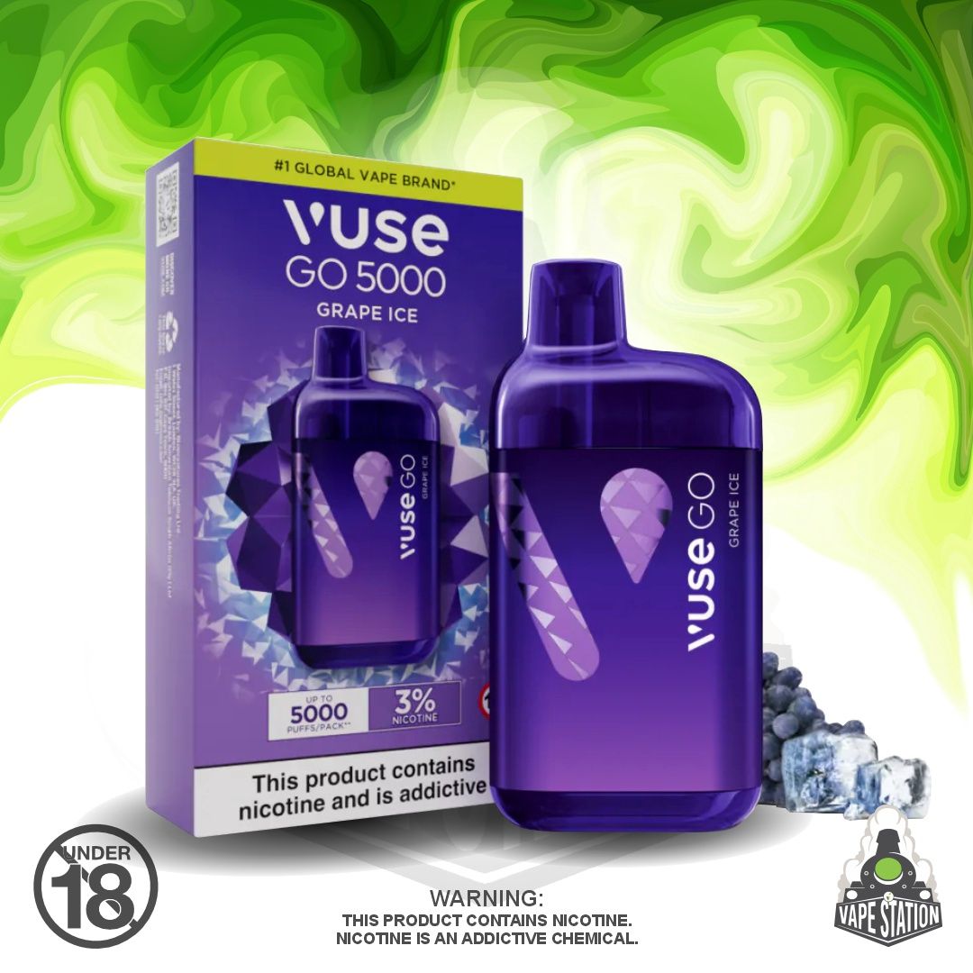 Vuse Go - 5000 Puff- Grape Ice - 3%