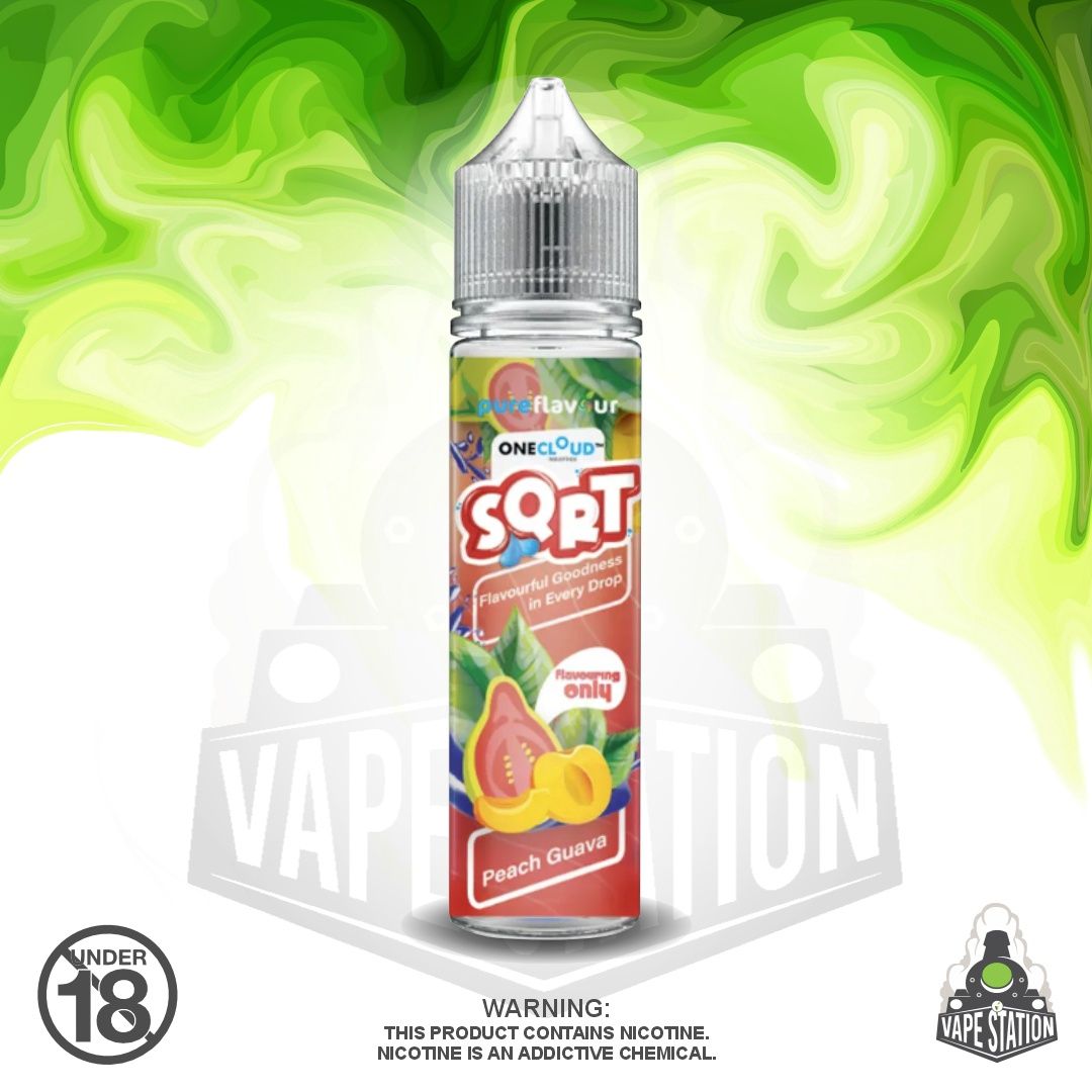 SQRT - Peach Guava - 60ml LONGFILL - 25mg (Flavour Only)