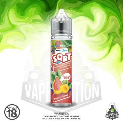 SQRT - Peach Guava - 60ml LONGFILL - 25mg (Flavour Only)