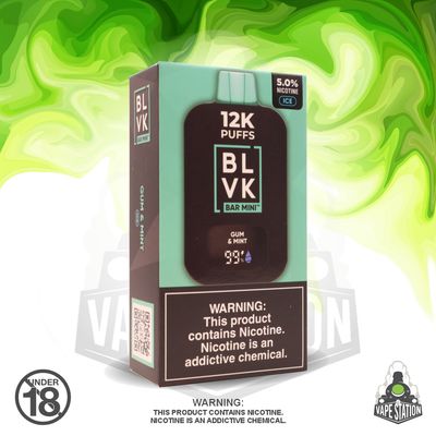 BLVK - 12000 Puff - Gum &amp; Mint - 50mg