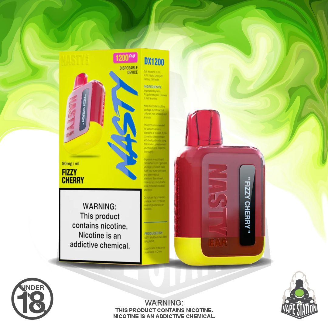 Nasty 1200 Puff - Fizzy Cherry  - 50mg