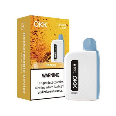 OKK Cross 2 Kit - Energy Cartridge &amp; White Battery - 5000 Puffs - 35mg