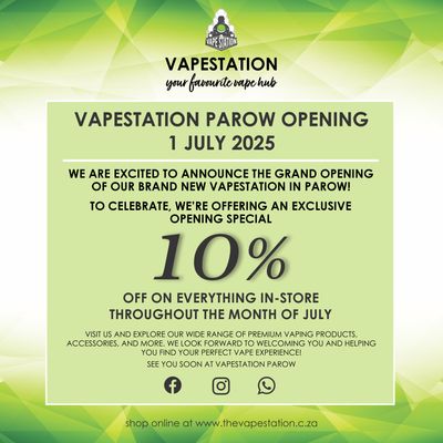 Vapestation Parow - Opening 1 July 2025