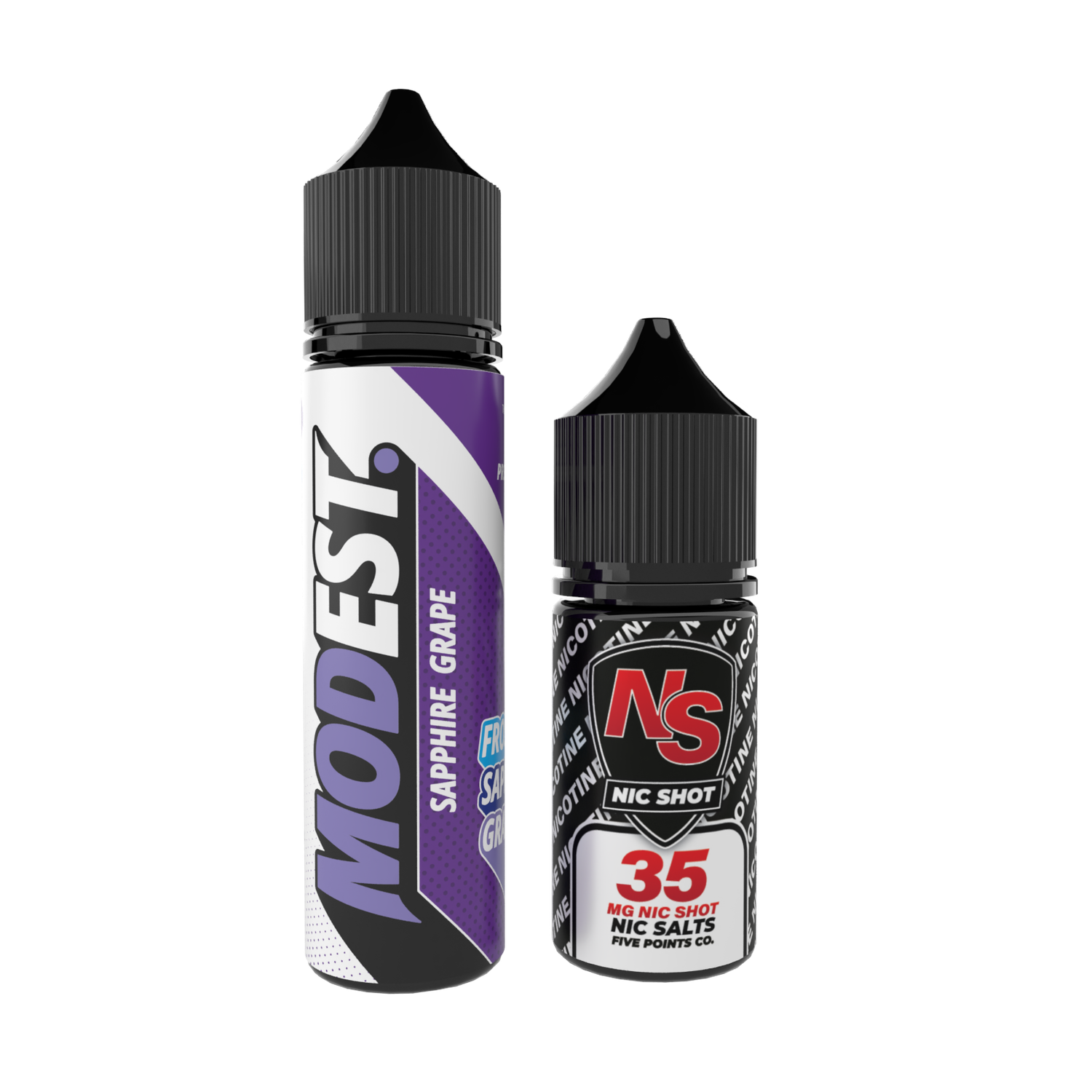 Squeeze - Modest - Frosted Sapphire Grape - 60ml Longfill KIT - 35mg