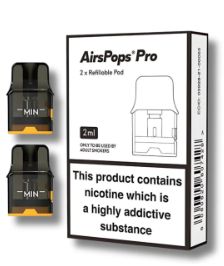 Airscream - Airspops Pro Cartridge with 0.8ohm Coil - Refillable (2pack)