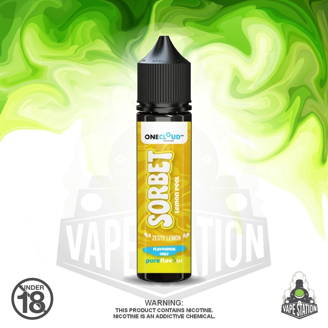 Sorbet - 60ml Longfill - Lemon Peel (Zesty Lemon) - 25mg (Flavour Only) Sorbet - 60ml Longfill - Lemon Peel (Zesty Lemon) - 25mg (Flavour Only)