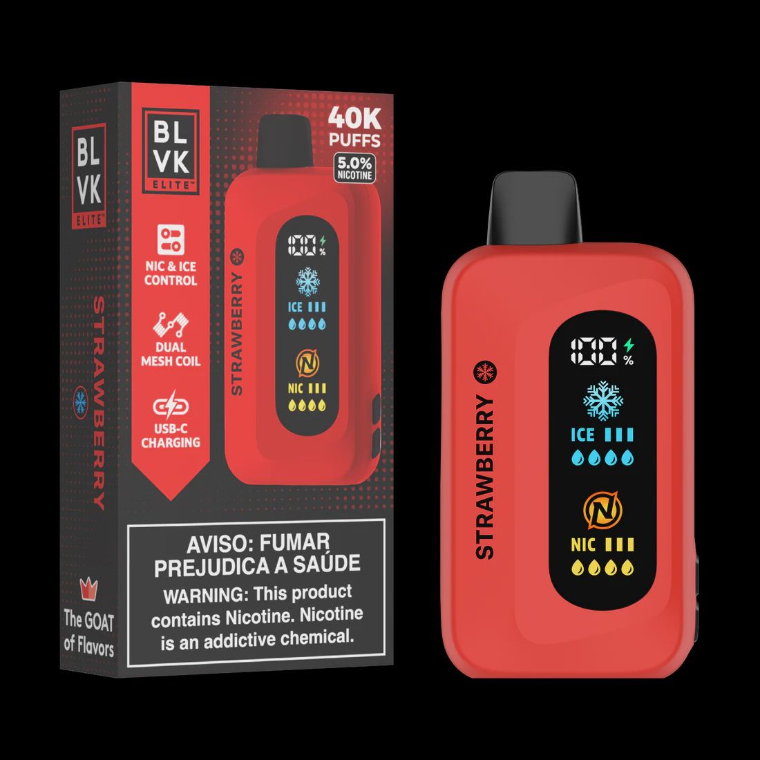 BLVK - 40 000 Puff - Strawberry - 50mg BLVK - 40 000 Puff - Strawberry - 50mg