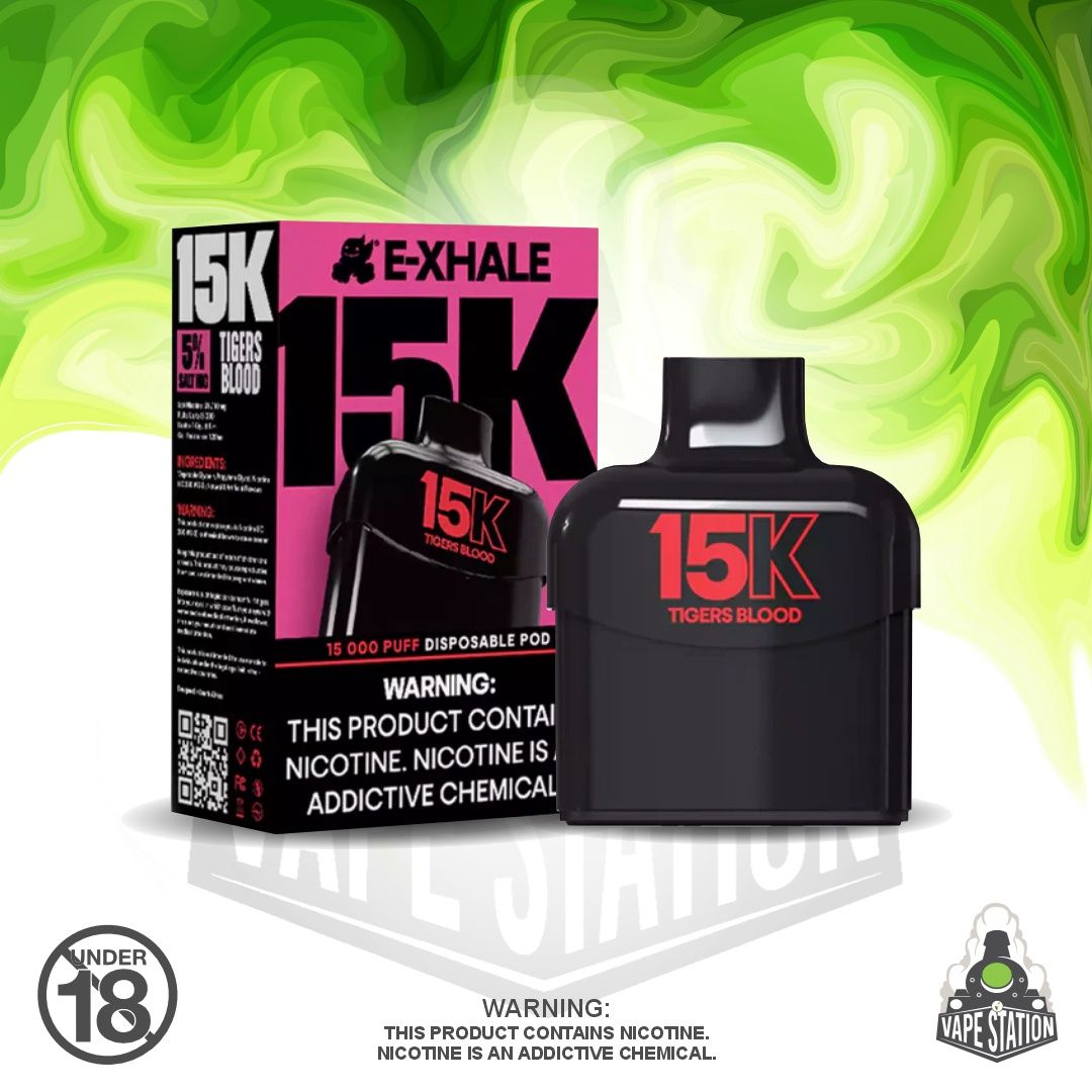 E-Xhale - 15K Flavour Cartridge - Tigers Blood - 5% E-Xhale - 15K Flavour Cartridge - Tigers Blood - 5%