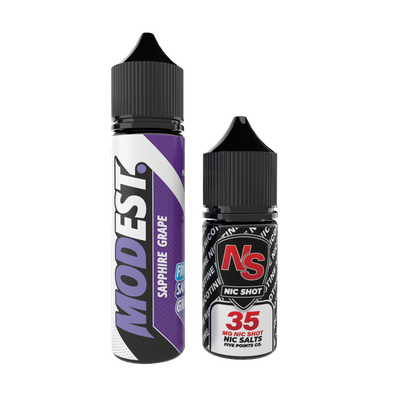 Squeeze - Modest - Frosted Sapphire Grape - 60ml Longfill KIT - 35mg Squeeze - Modest - Frosted Sapphire Grape - 60ml Longfill KIT - 35mg