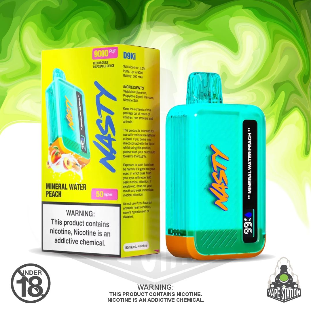 Nasty Bar - 9000 Puff - Mineral Water Peach - 50mg