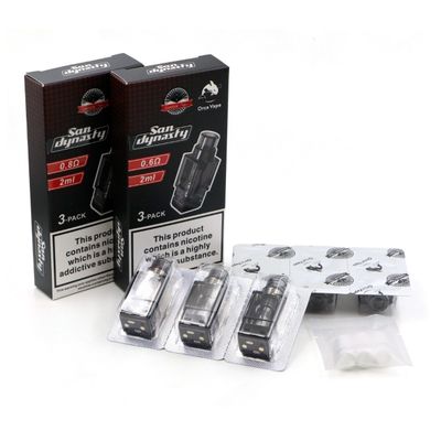 Orca Vape - San Dynasty - 2ml Replacement Cartridge - 0.6ohm (each) [Pack of 3]