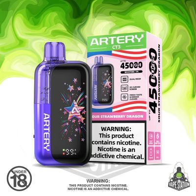 Artery - 45 000 Puff - Sour Strawberry Dragon  - 5%