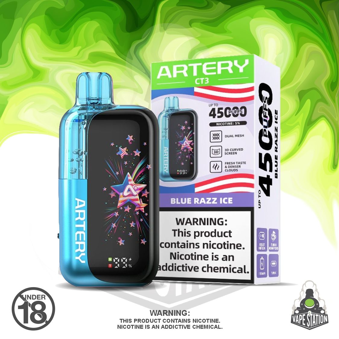 Artery - 45 000 Puff - Blue Razz Ice - 5%