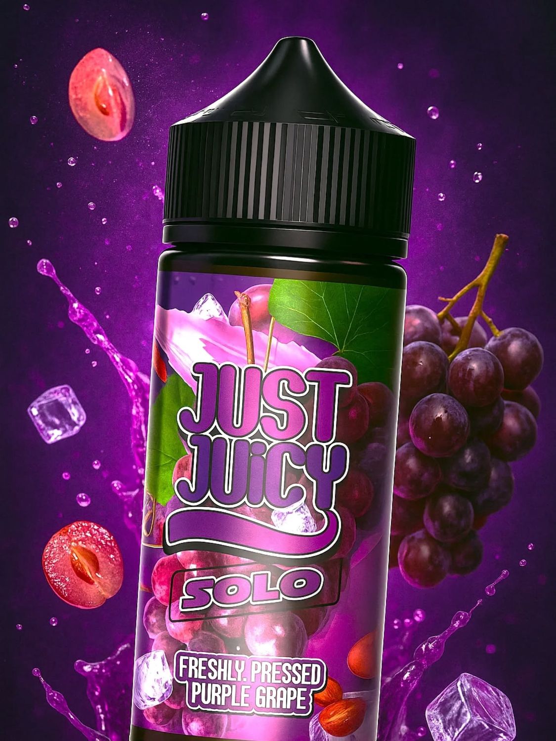 Just Juicy SOLO - Fresh Purple Grape - 120ml LONGFILL (Flavour Only) Just Juicy SOLO - Fresh Purple Grape - 120ml LONGFILL (Flavour Only)