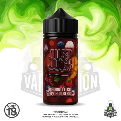 Just Juicy - Mango, Litchi, Grape &amp; Berries - 120ml LONGFILL (Flavour Only)