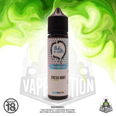 Pods 'n Salts - LONGFILL 60ml SALTS 50mg - Fresh Mint (Flavour Only)