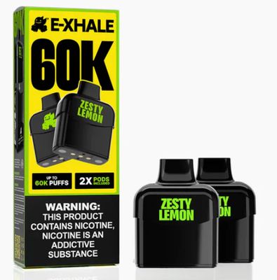 E-Xhale - 60K - Zesty Lemon - 5% [2 x 30K Flavour Cartridges]