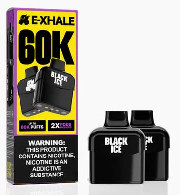 E-Xhale - 60K - Black Ice - 5% [2 x 30K Flavour Cartridges]