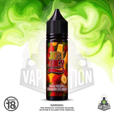 Just Juicy - 60ml Longfill - 50mg - Mango/Straw/Pineapple/Banana (Flavour Only) Just Juicy - 60ml Longfill - 50mg - Mango/Straw/Pineapple/Banana (Flavour Only)